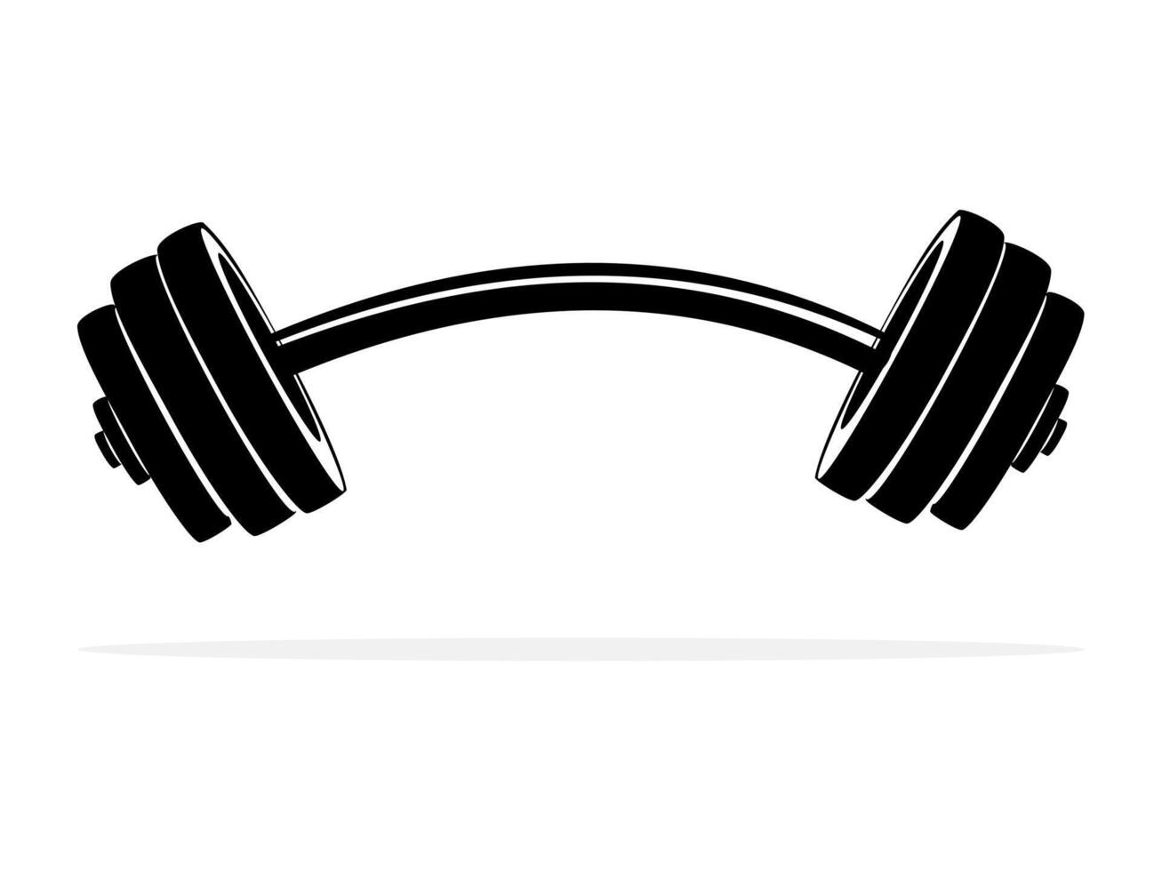 pesa gimnasio o barra con pesas icono vector