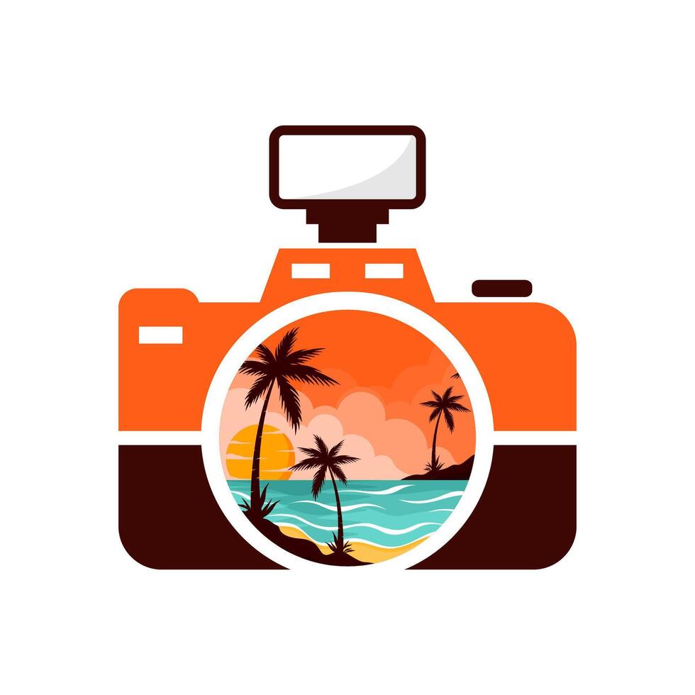 photography icon design with summer vector