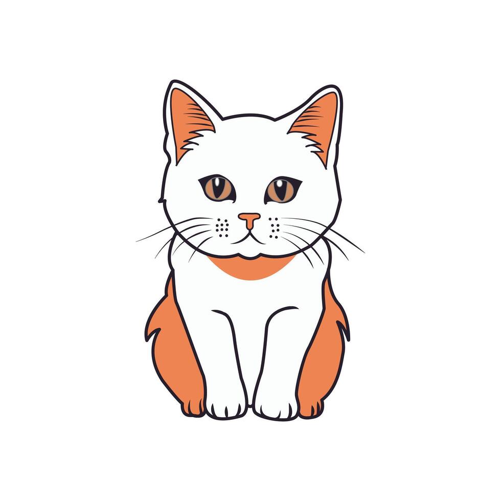 Cute cat  vector illustration