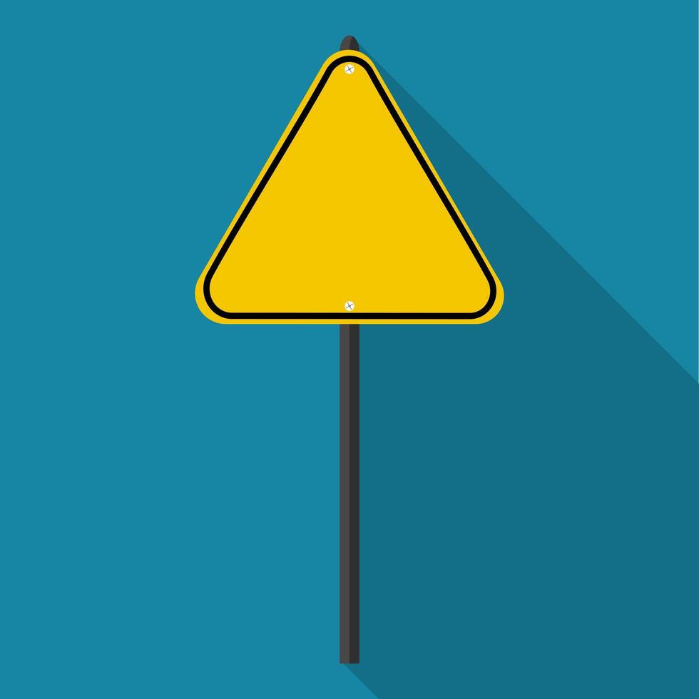 Yellow road sign. vector