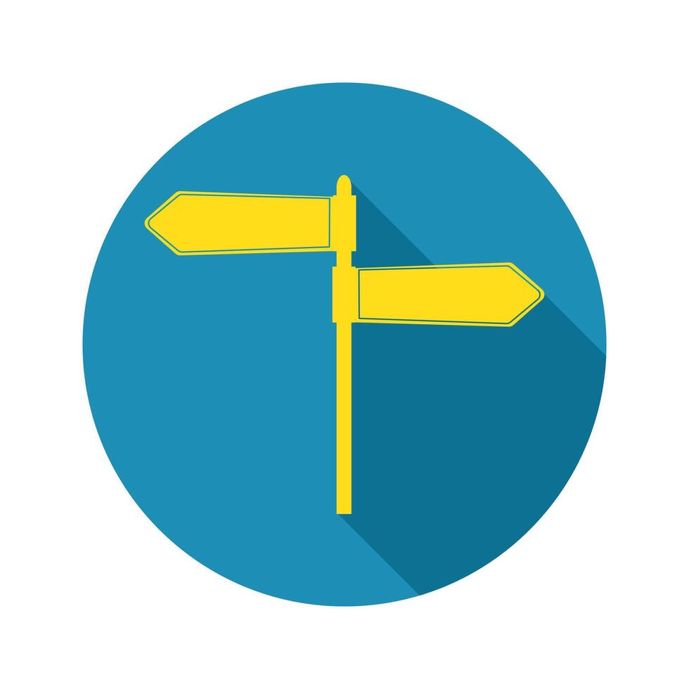 Direction road sign on background. road sign vector