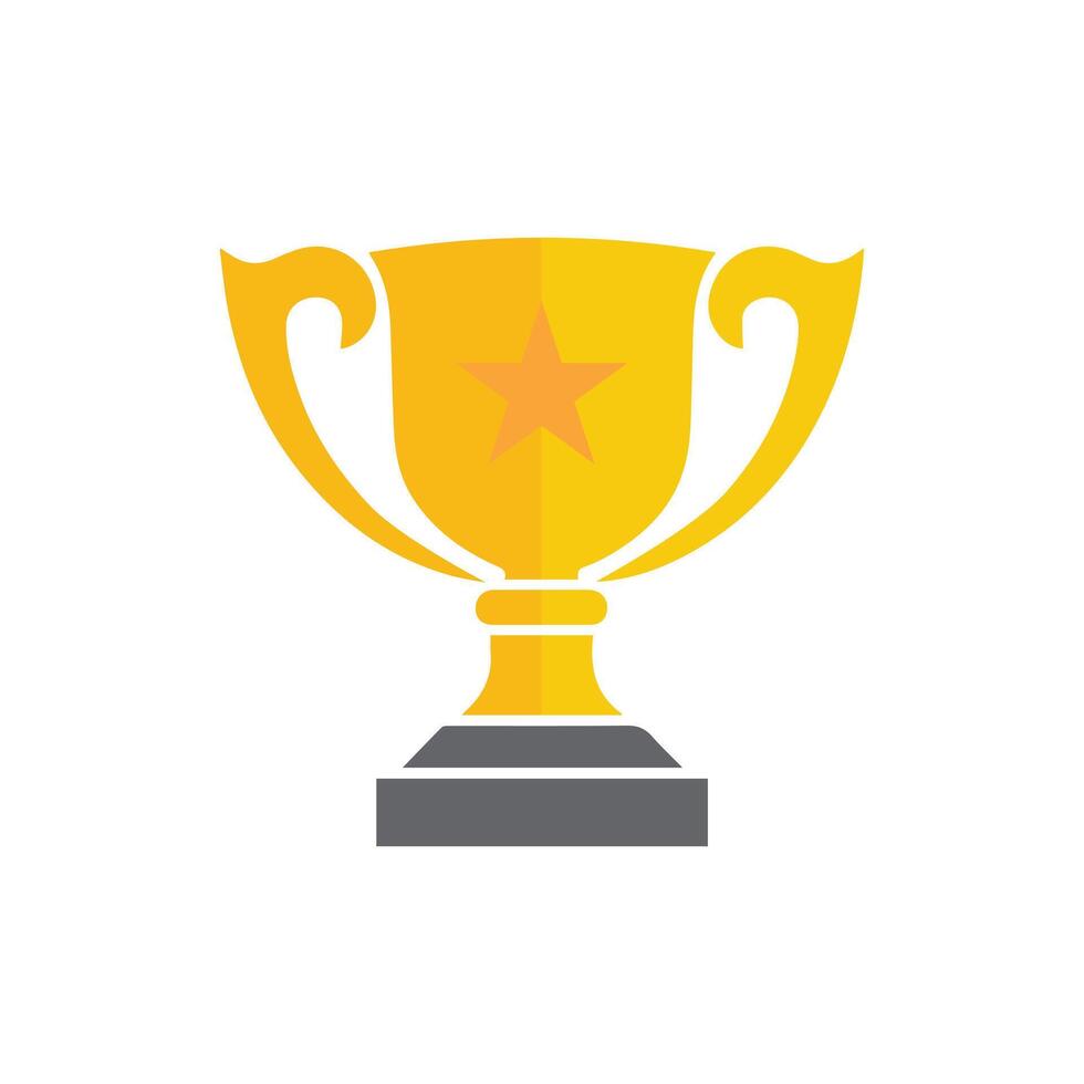 Trophy icon Vector illustration. Isolated on white background.