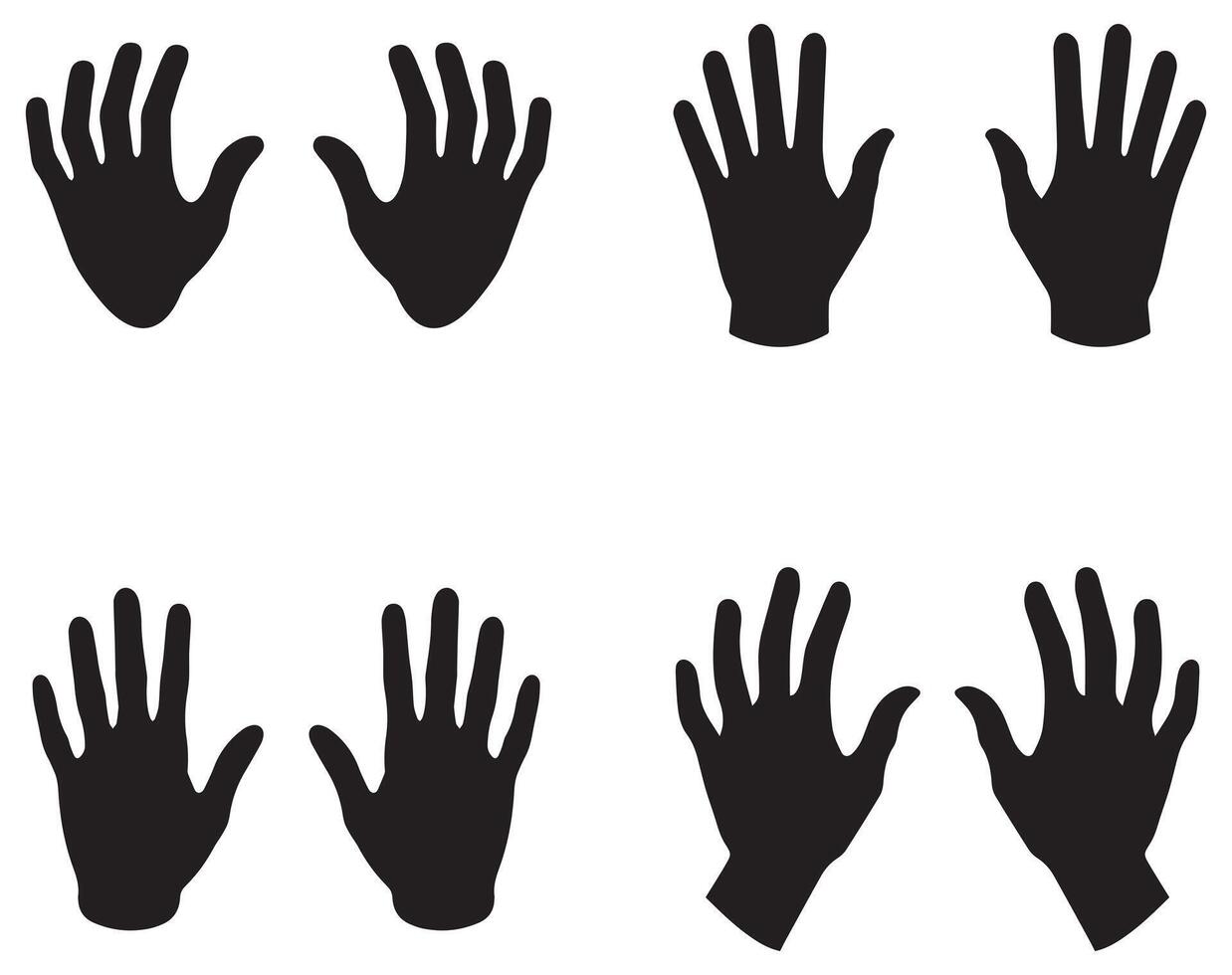 Hand icon, vector illustration flat design style isolated on white.