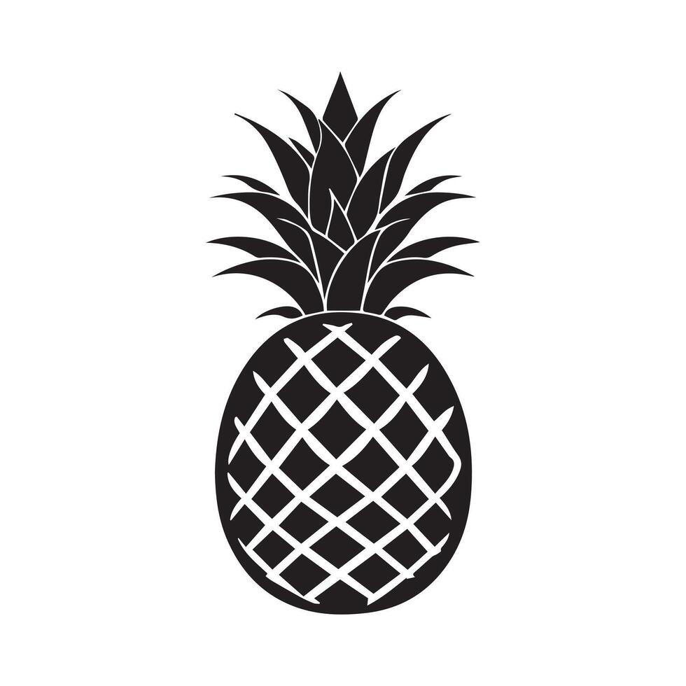 Pineapple natural food icon. Freshness sweet art vector design.