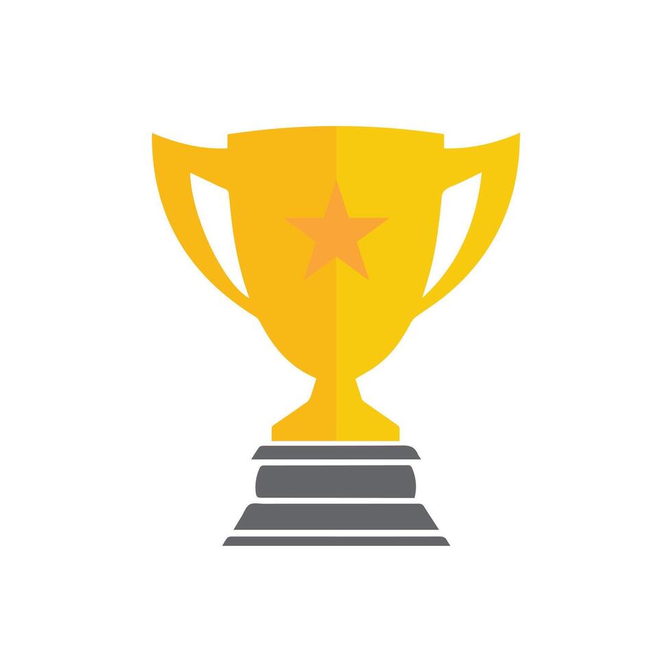 Trophy icon Vector illustration. Isolated on white background.