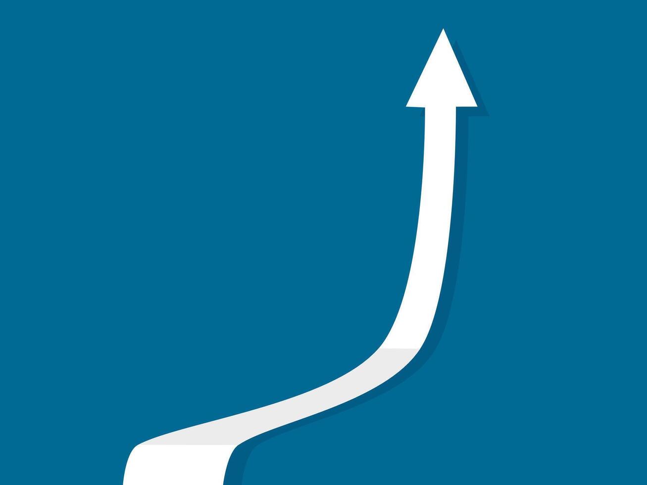 business growth arrow. The concept of goal direction to success vector