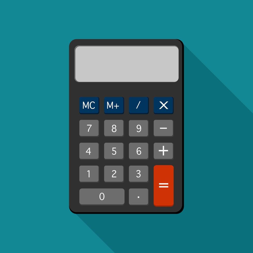 Calculator isolated on background vector