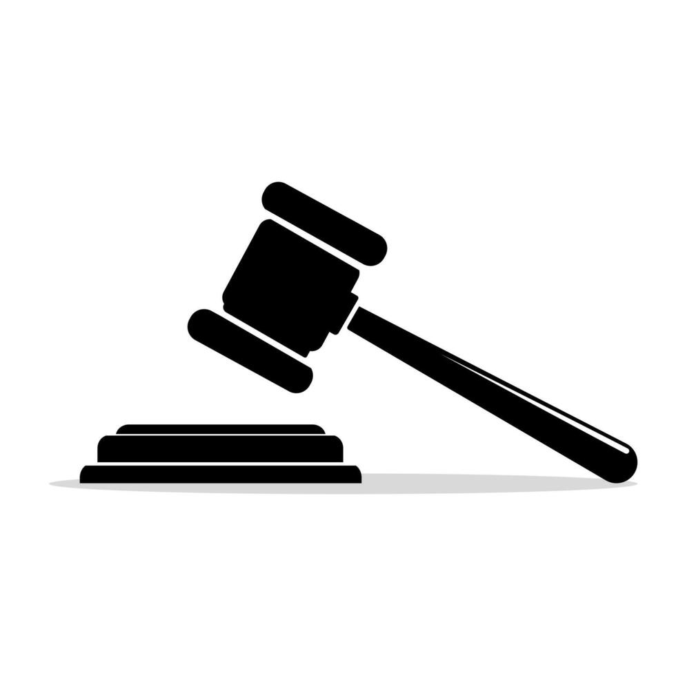 Hammer judge icon. auction icon vector
