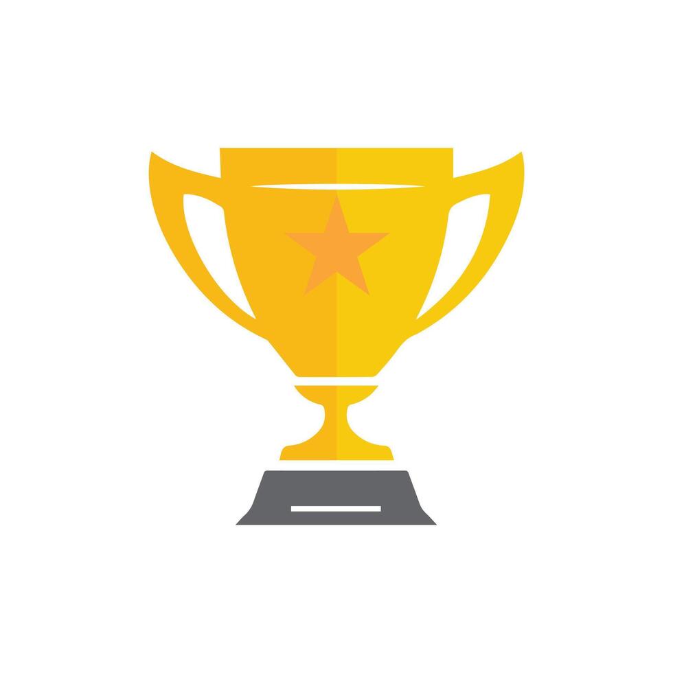 Trophy icon Vector illustration. Isolated on white background.