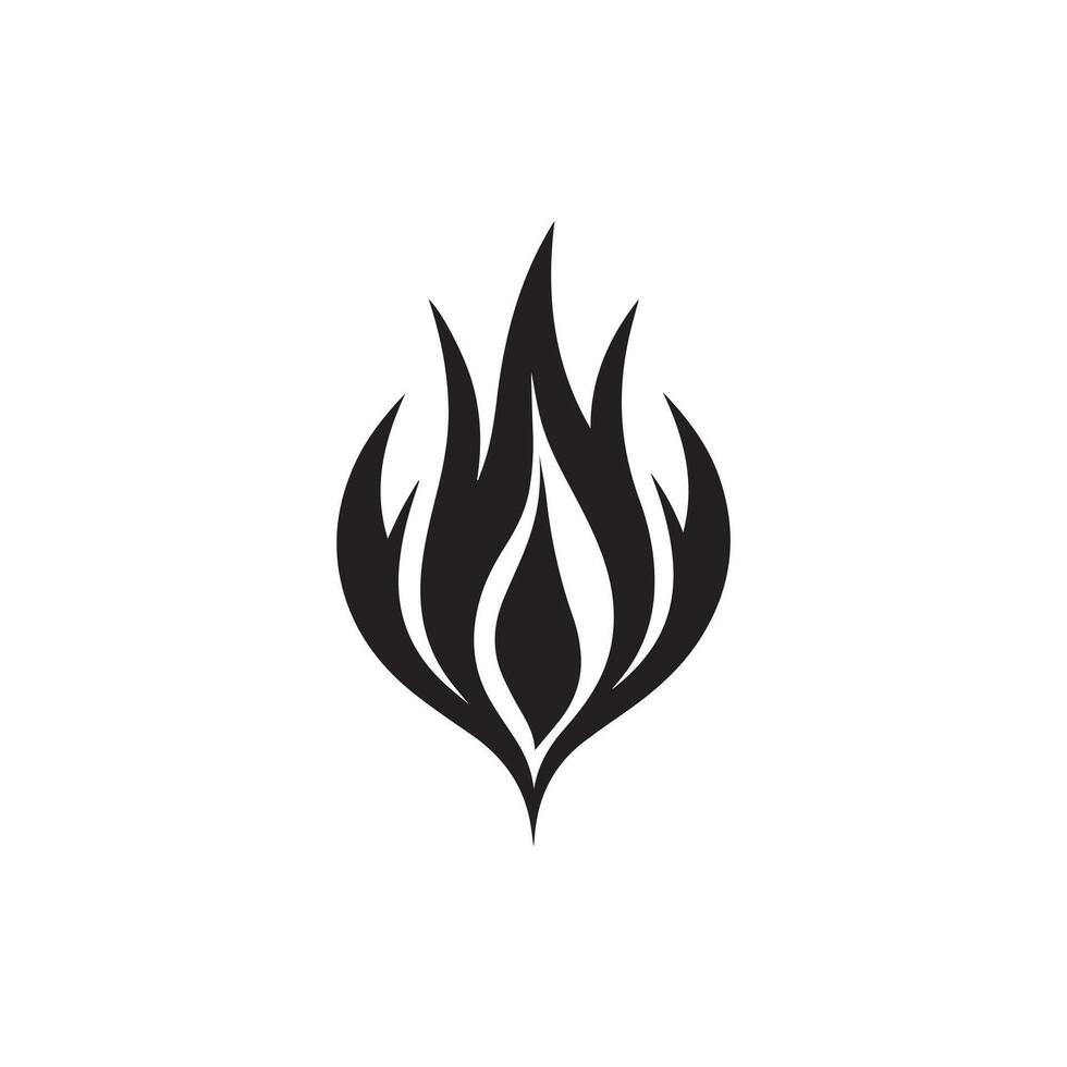 fuego icono negro y rojo vector diseño símbolo de poder y energía. plano estilo.