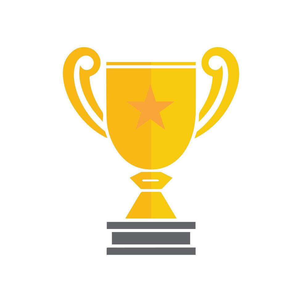 Trophy icon Vector illustration. Isolated on white background.