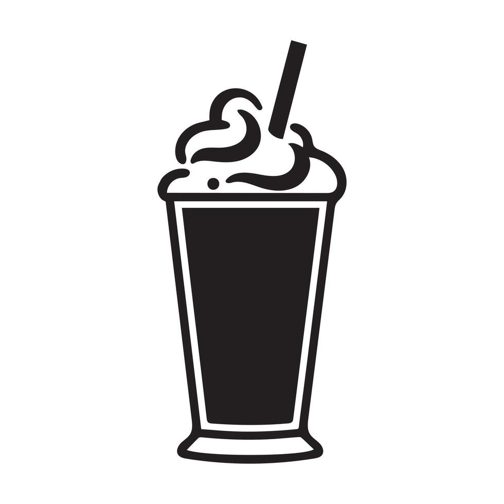 Milkshake icon symbol. vector flat sign design.