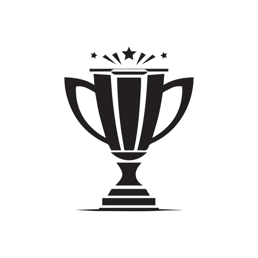 Trophy icon Vector illustration. Isolated on white background.