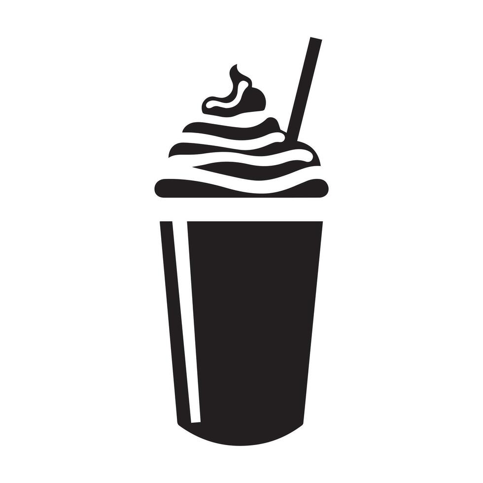 Milkshake icon symbol. vector flat sign design.