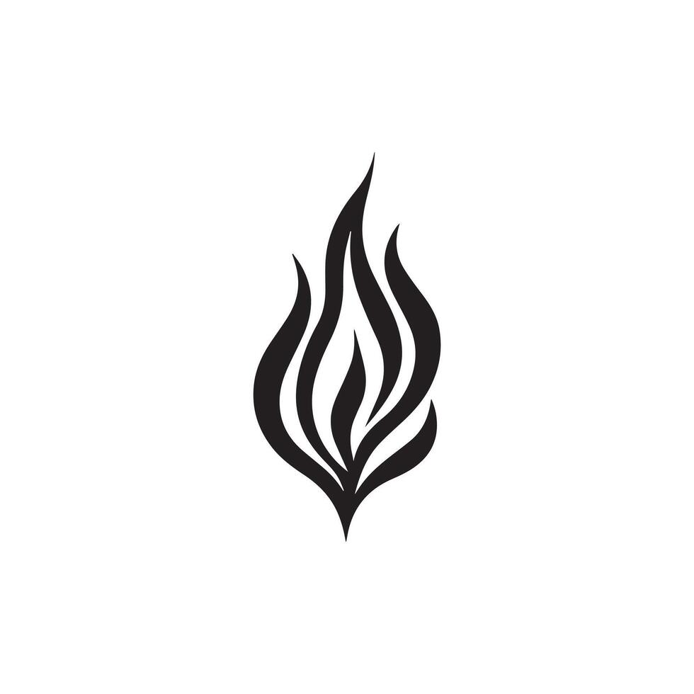 Fire icon black and red vector design symbol of power and energy. Flat style.