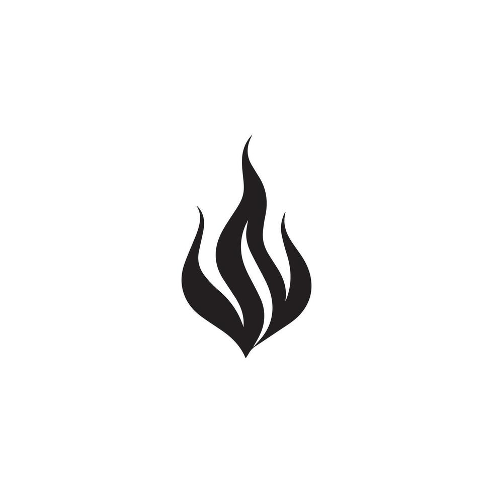 Fire icon black and red vector design symbol of power and energy. Flat style.