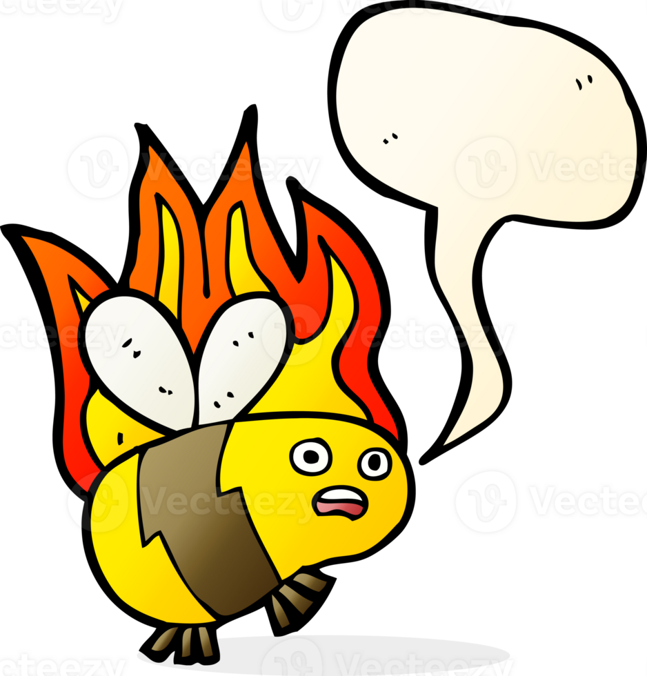 cartoon bee with speech bubble png