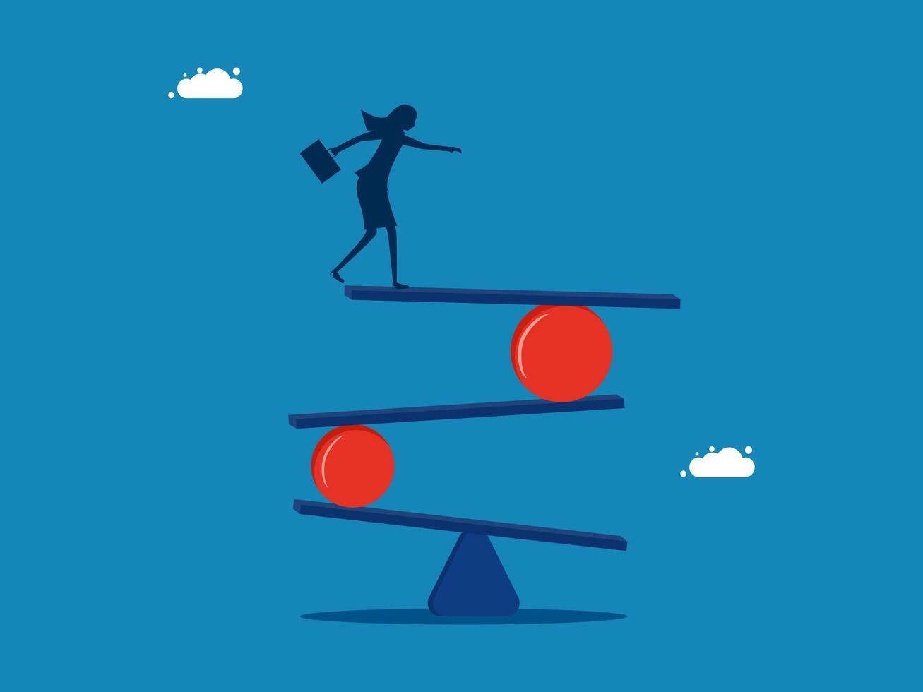 Balance between work and life vector