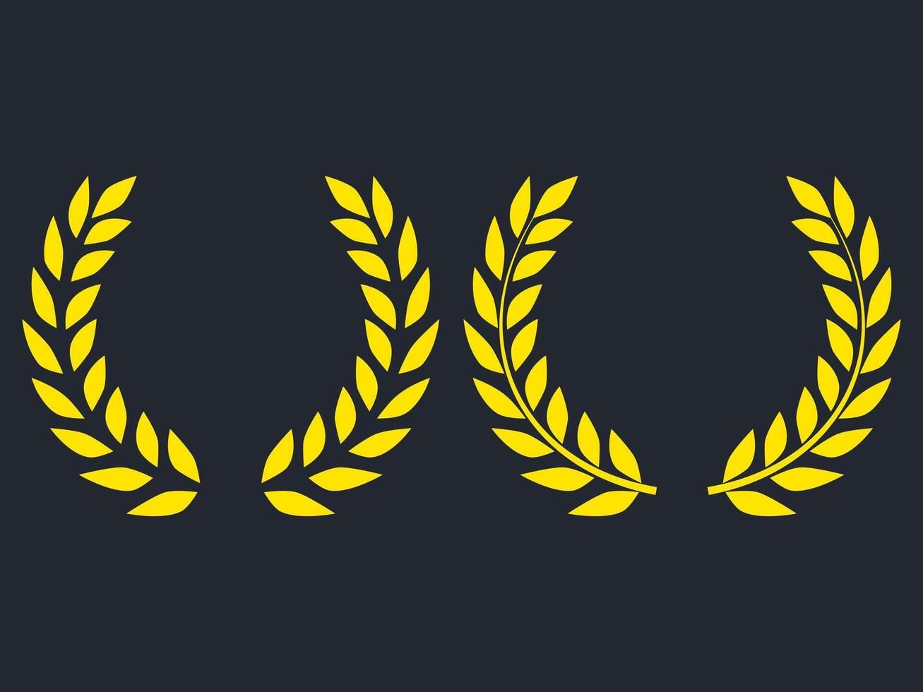 Laurel wreath set. award logo isolated on background vector