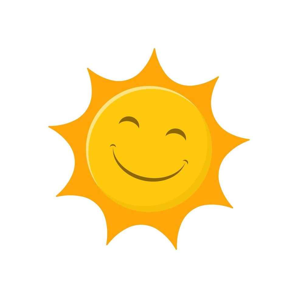 Sun vector cartoon. Vector logo