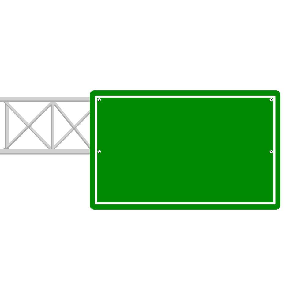 la carretera firmar aislado en un antecedentes. verde tráfico vector