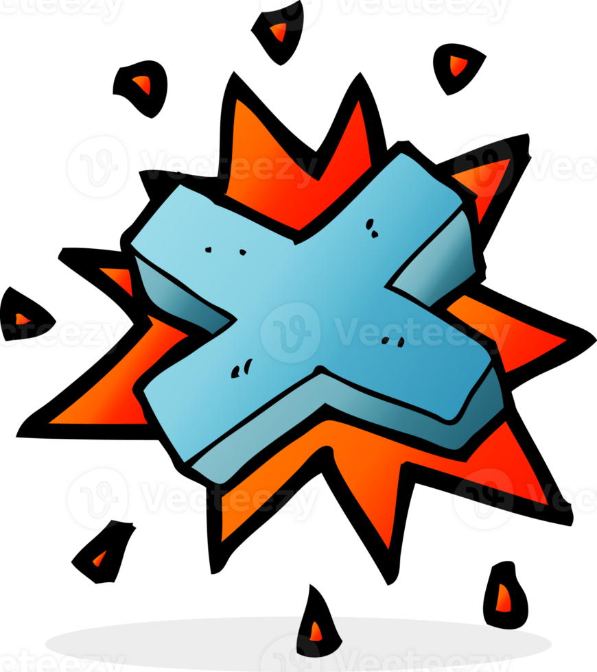 cartoon negative cross symbol png