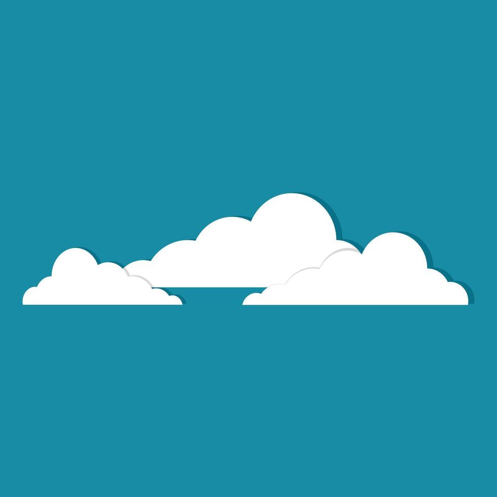 clouds on blue background vector illustration