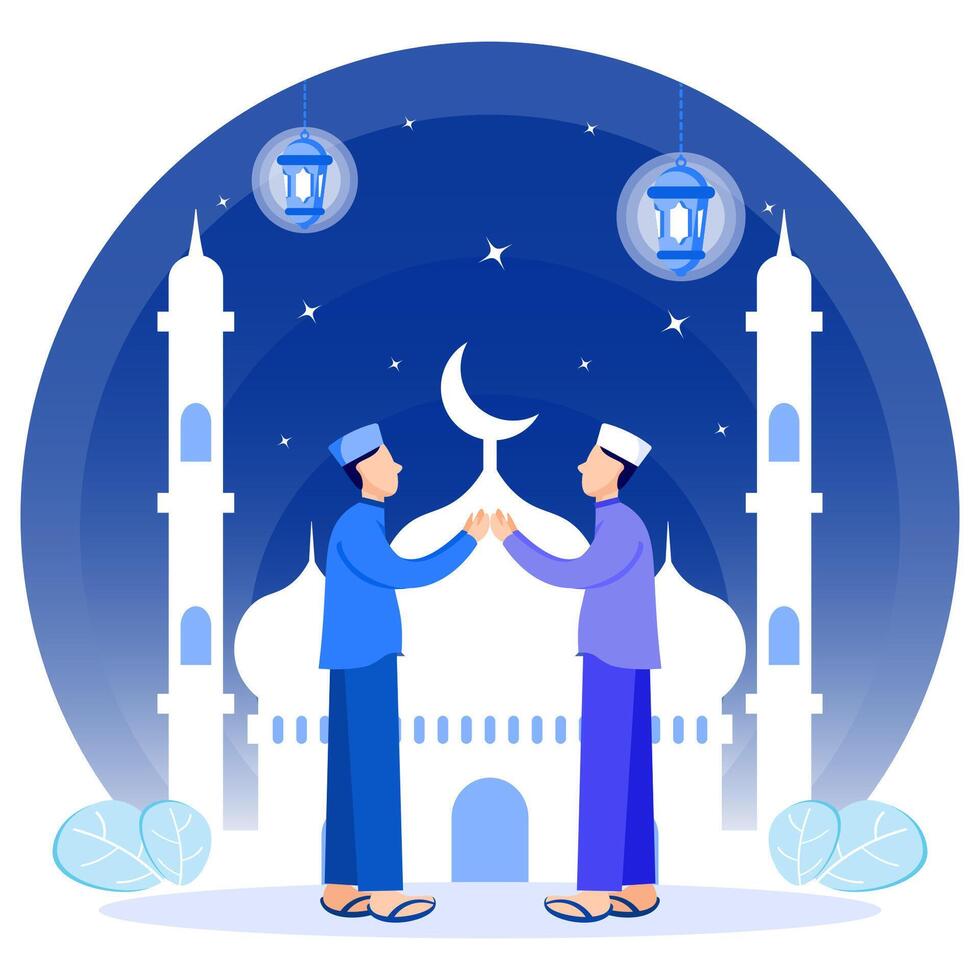 Illustration vector graphic cartoon character of ramadan