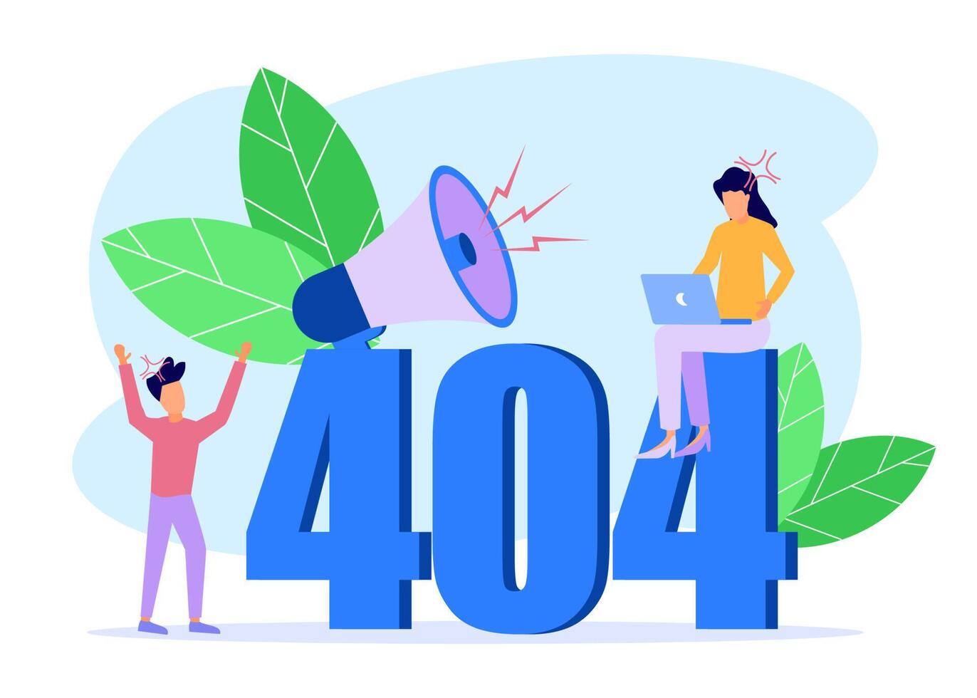 ilustración vector gráfico dibujos animados personaje de 404 red ruptura