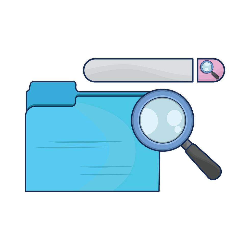 illustration of search folder vector