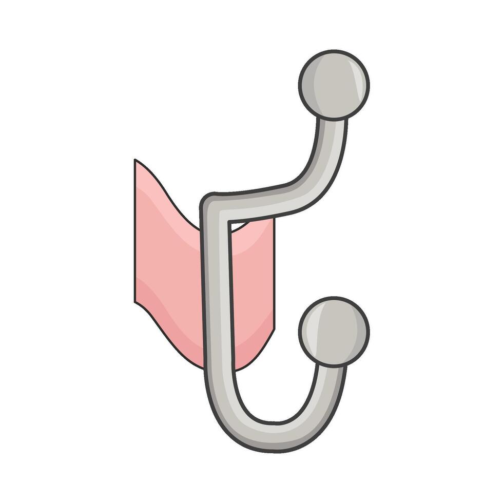 illustration of wall hook vector