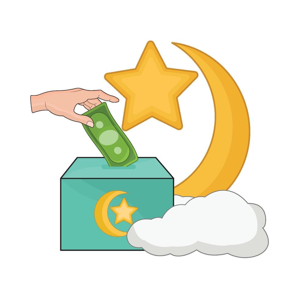 illustration of infaq vector