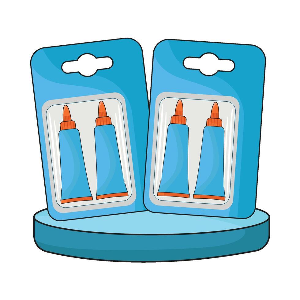 illustration of glue package vector