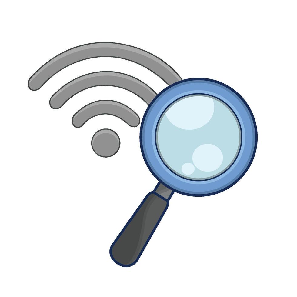 illustration of magnifying glass vector