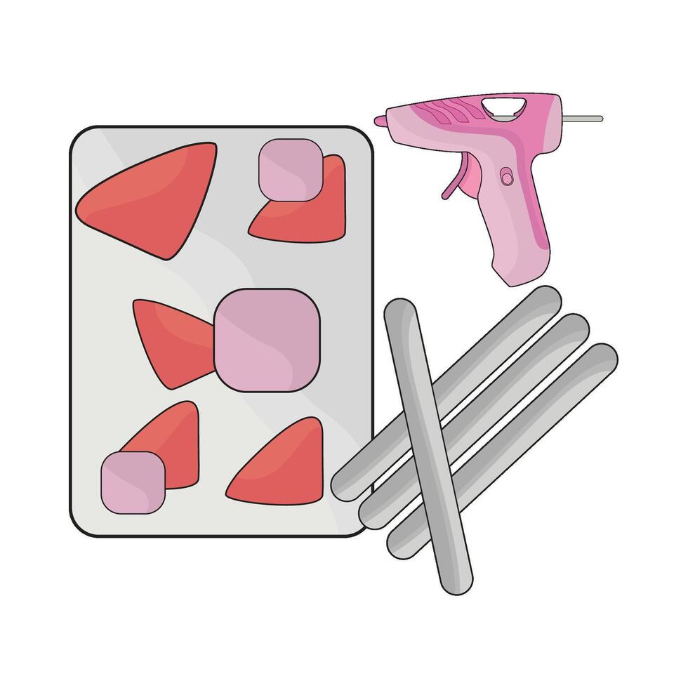 illustration of glue gun vector