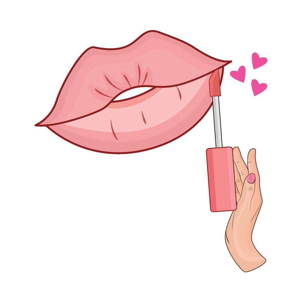 ilustración de líquido lápiz labial vector