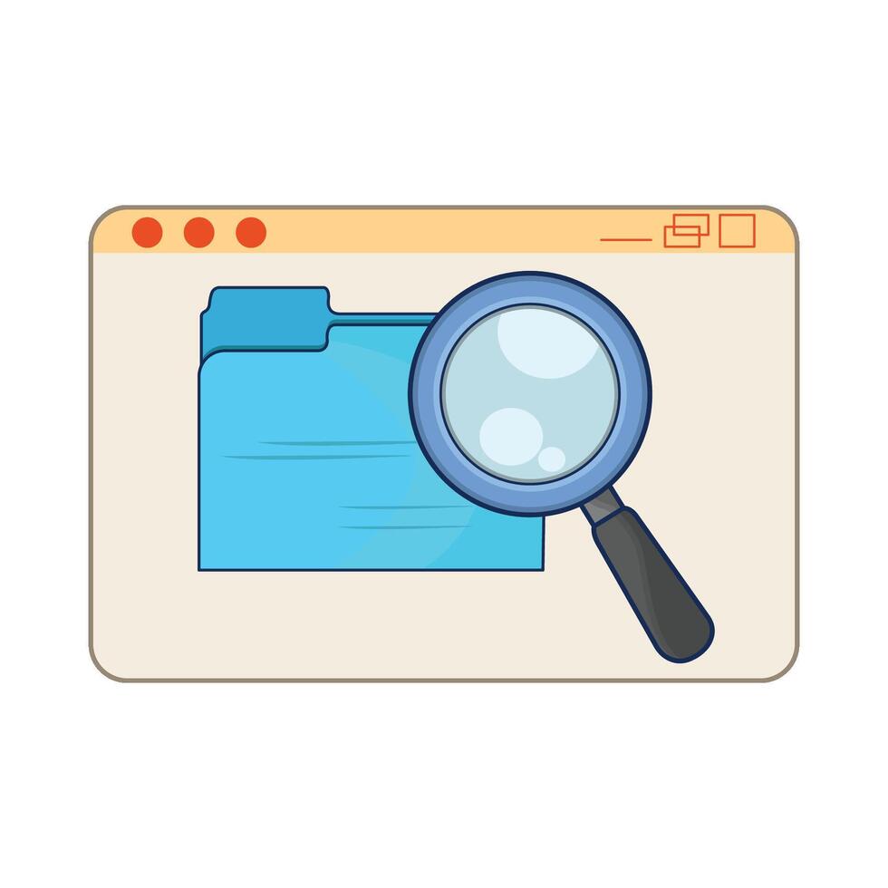 illustration of search folder vector