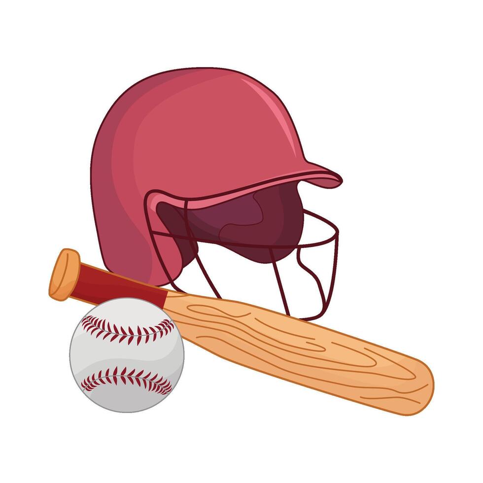 illustration of baseball equipment vector