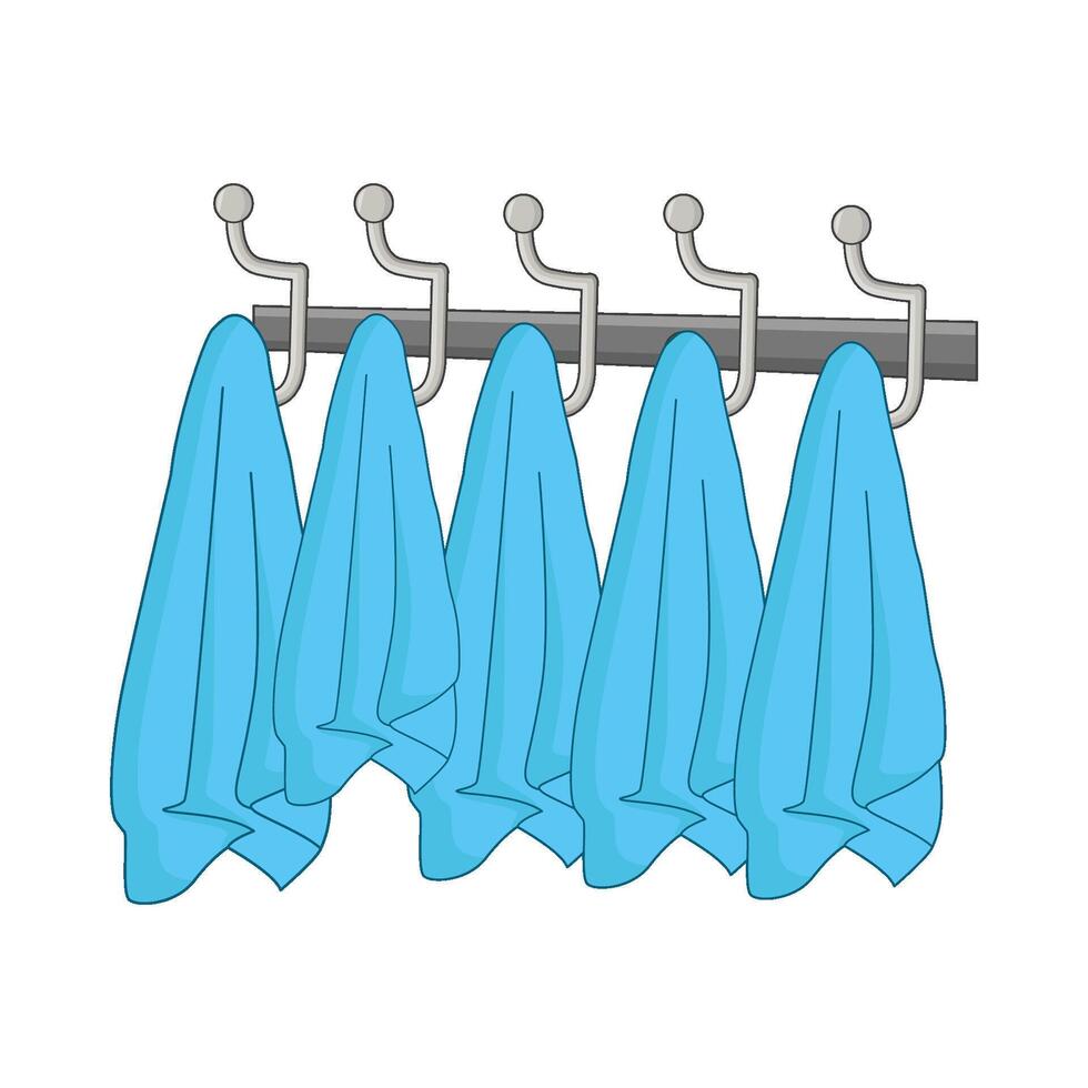 illustration of wall hook with napkin vector