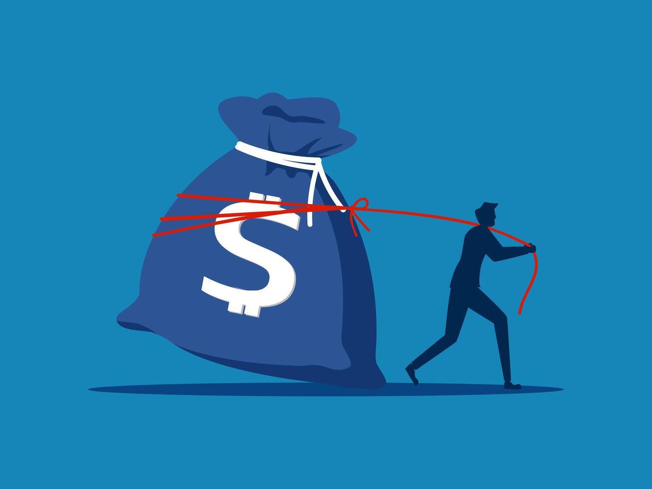 concept of determination to earn money vector