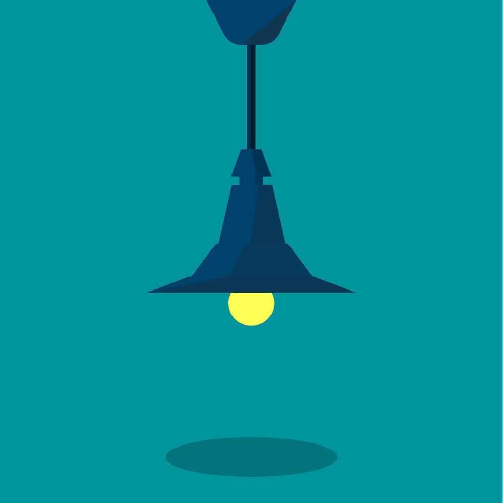 luminous lamp isolated on background vector