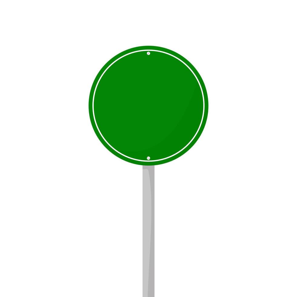 road sign isolated on a background. green traffic vector