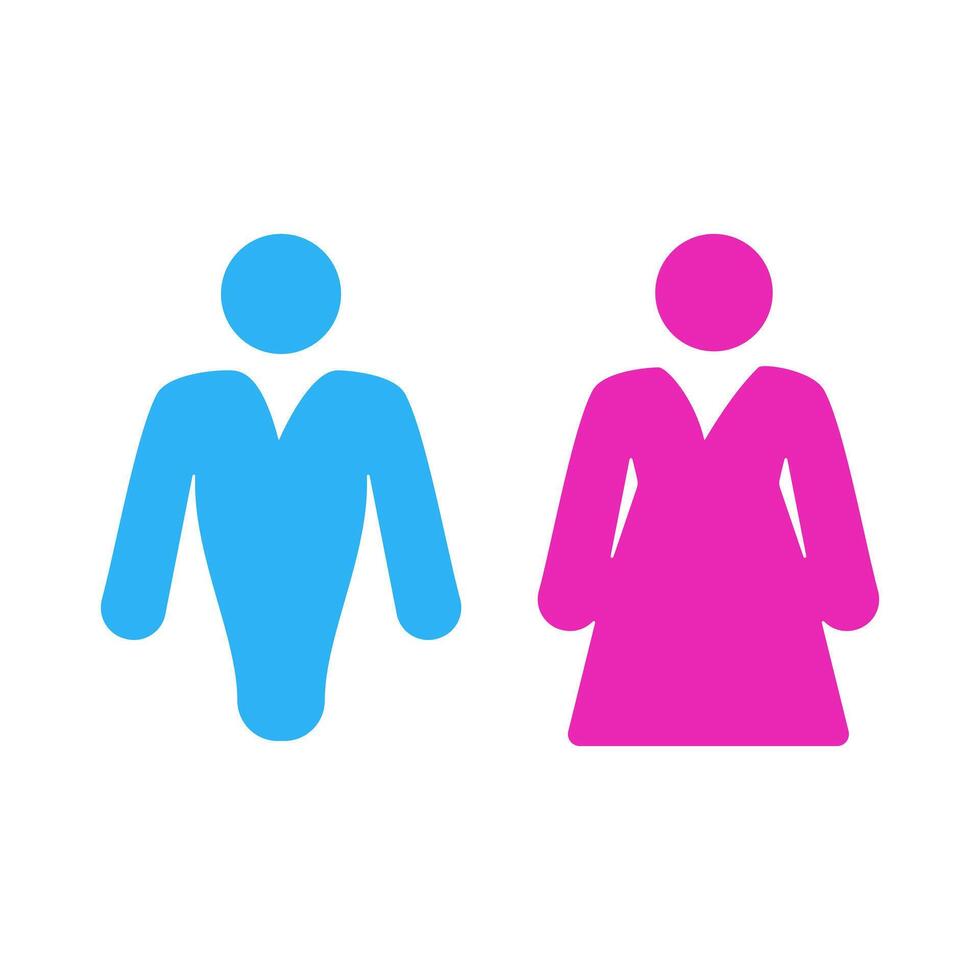 Male and female icons. male and female vector