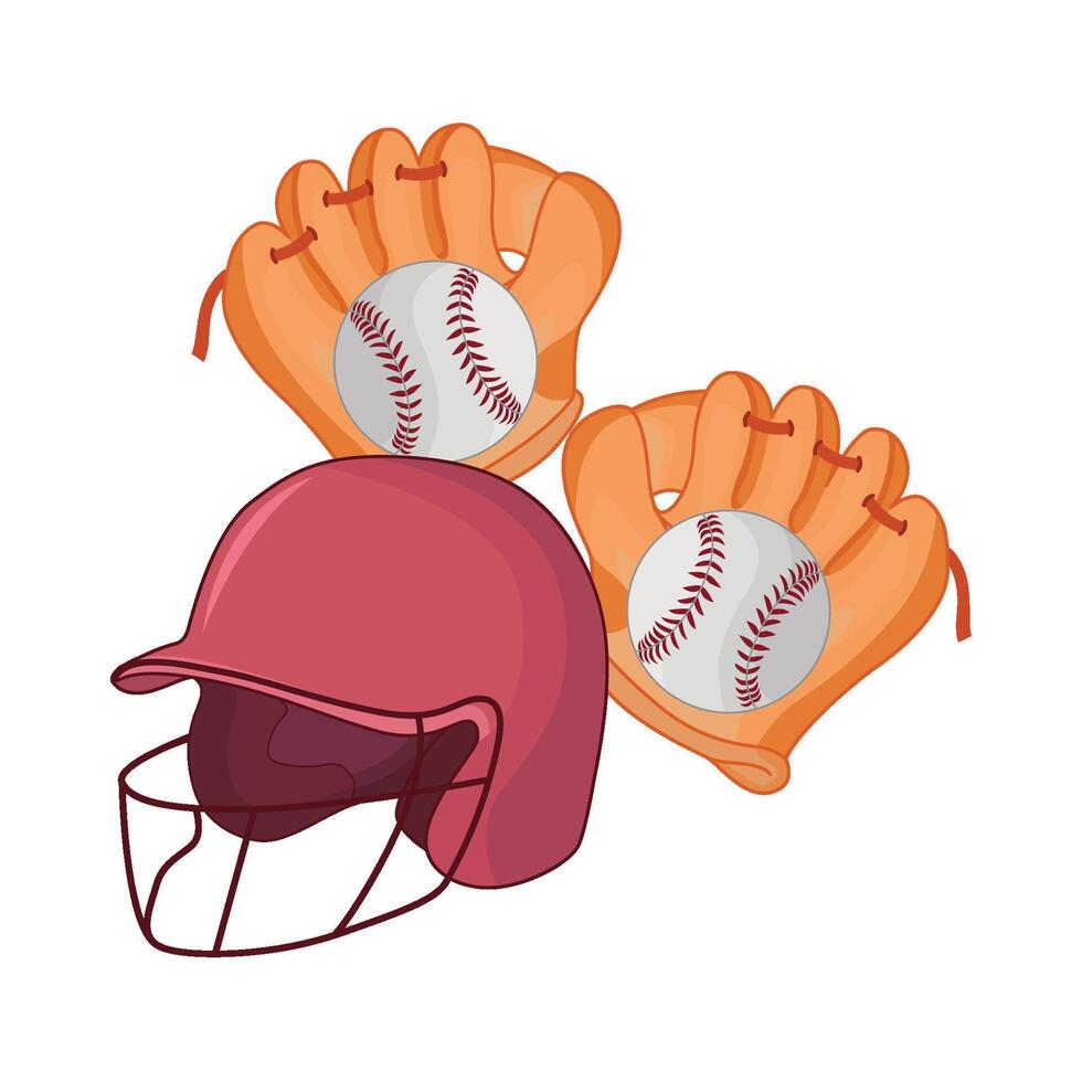 illustration of baseball equipment vector
