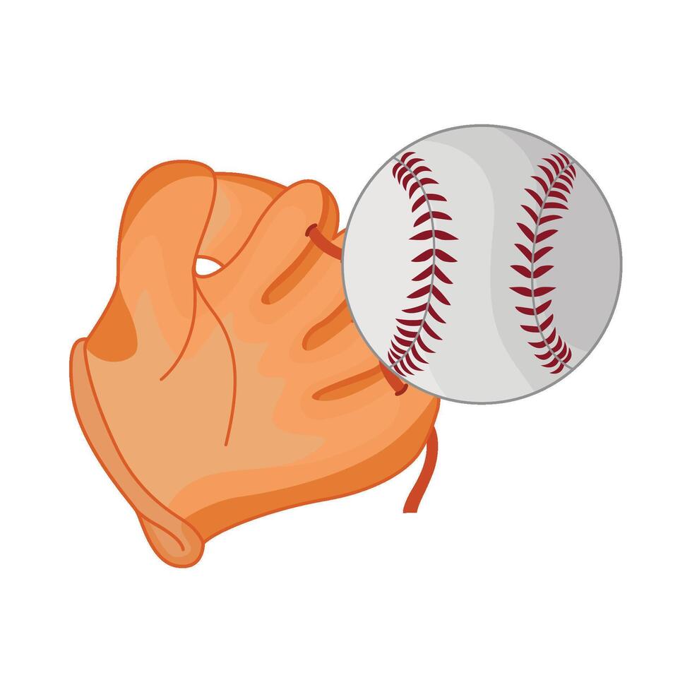 ilustración de béisbol guante vector