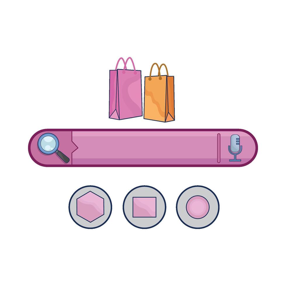 illustration of searching shopping vector