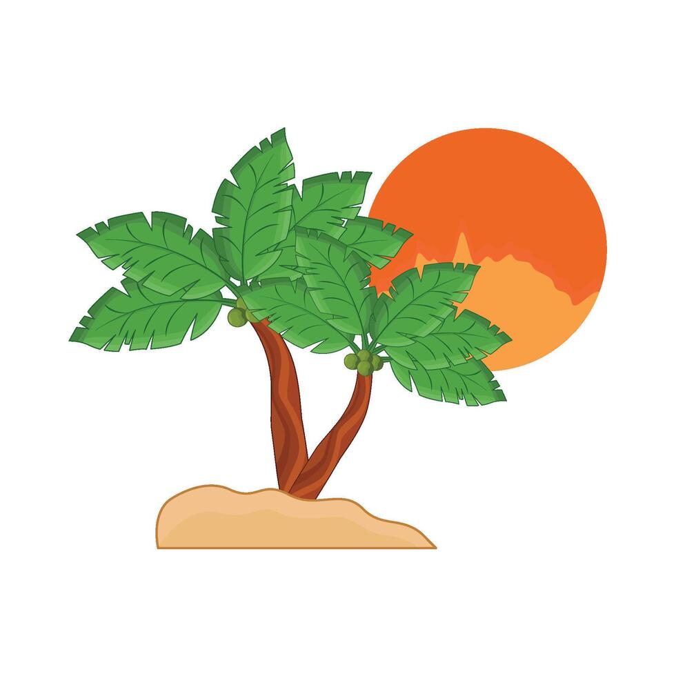 ilustración de palma árbol vector