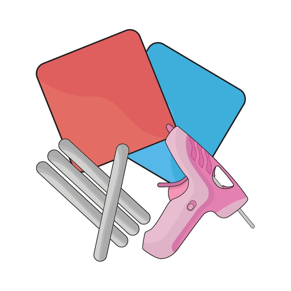 illustration of glue gun vector