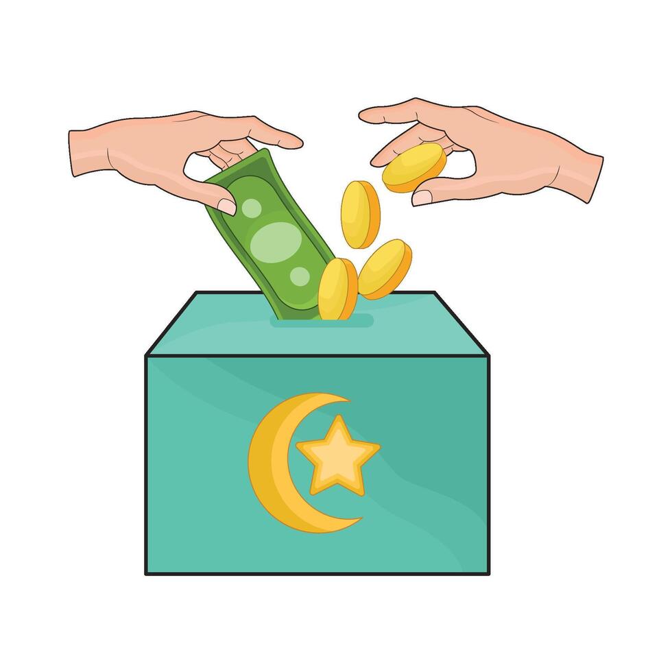 illustration of infaq vector