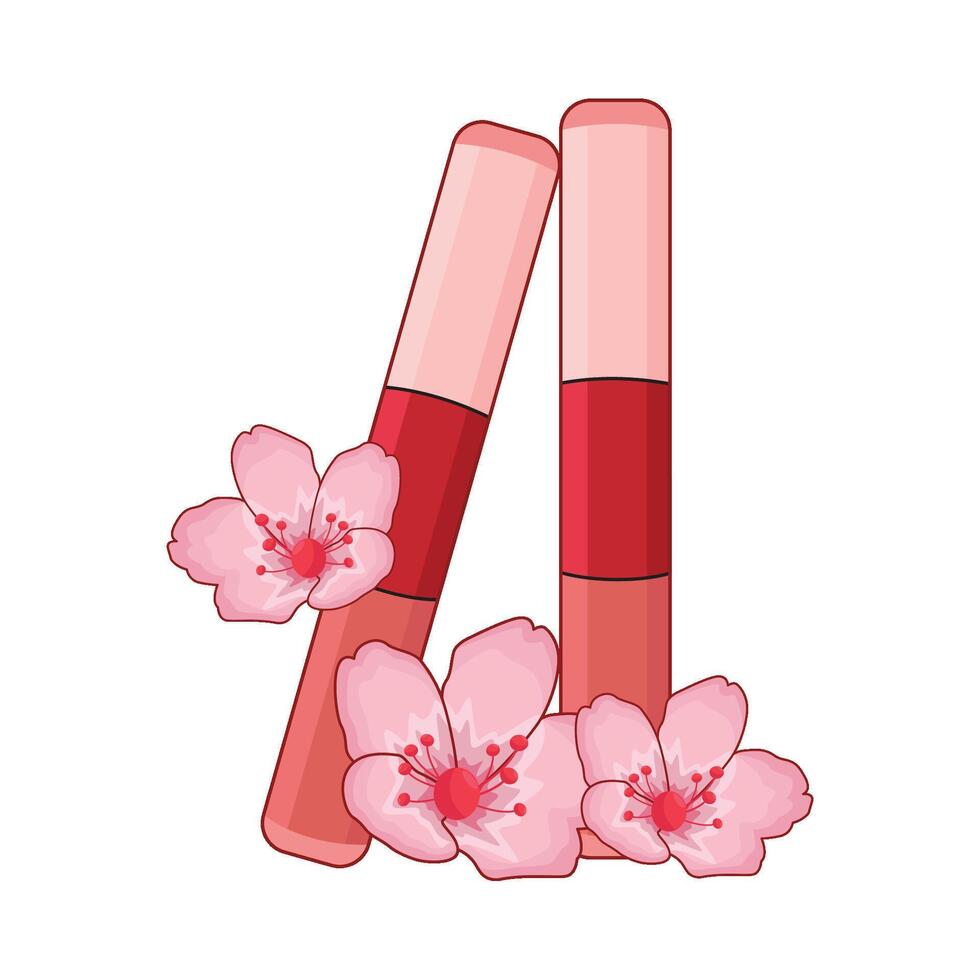 illustration of double head lipstick vector